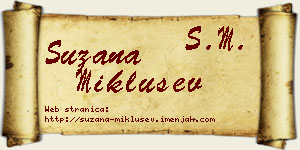 Suzana Miklušev vizit kartica